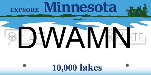 DWAMN Minnesota License Plate