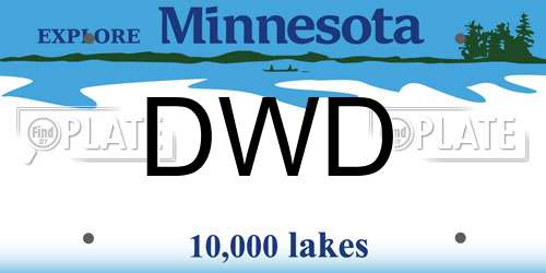 DWD Minnesota License Plate