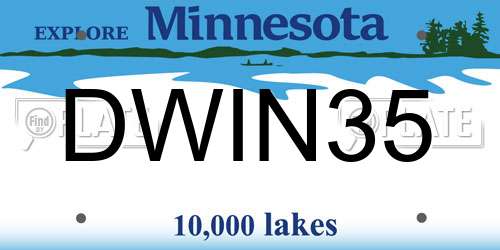 DWIN35 Minnesota License Plate