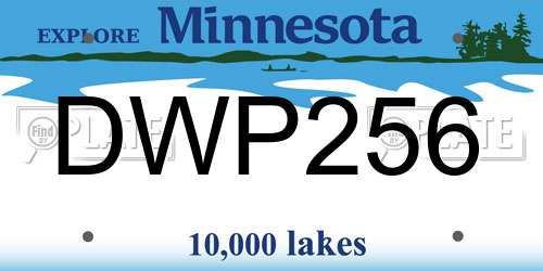 DWP256 Minnesota License Plate