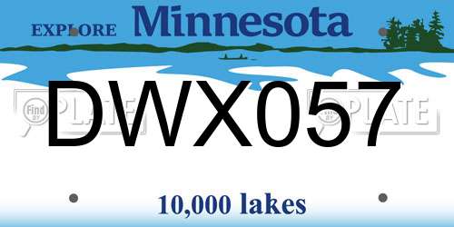 DWX057 Minnesota License Plate