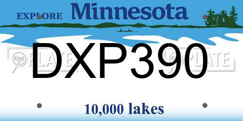 DXP390 Minnesota License Plate
