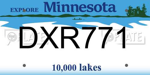 DXR771 Minnesota License Plate