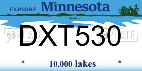 DXT530 Minnesota License Plate