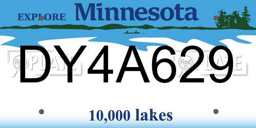 DY4A629 Minnesota License Plate