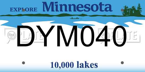 DYM040 Minnesota License Plate