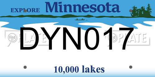 DYN017 Minnesota License Plate