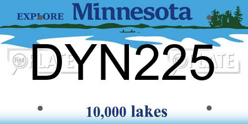 DYN225 Minnesota License Plate