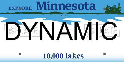 DYNAMIC Minnesota License Plate