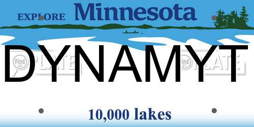 DYNAMYT Minnesota License Plate