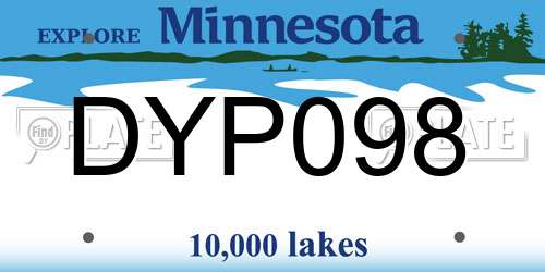 DYP098 Minnesota License Plate
