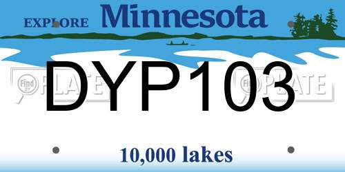 DYP103 Minnesota License Plate