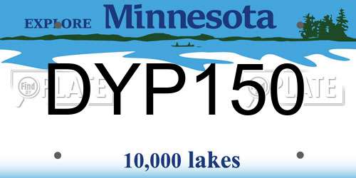 DYP150 Minnesota License Plate