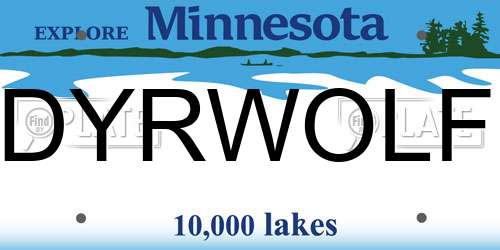 DYRWOLF Minnesota License Plate