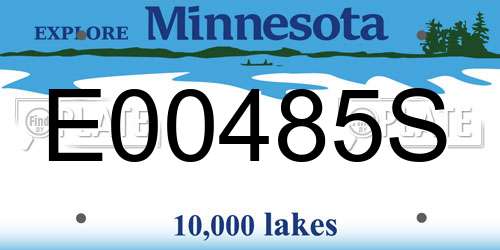 E00485S Minnesota License Plate