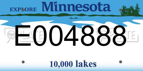 E004888 Minnesota License Plate