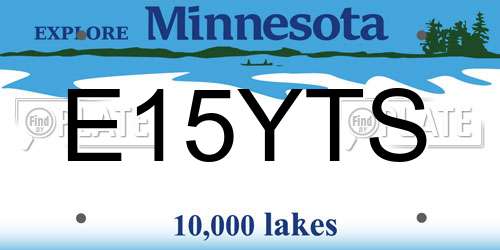 E15YTS Minnesota License Plate