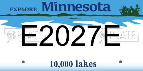 E2027E Minnesota License Plate