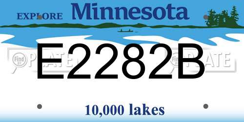 E2282B Minnesota License Plate