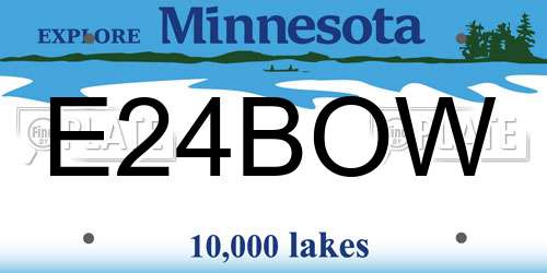 E24BOW Minnesota License Plate