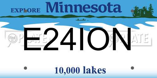 E24ION Minnesota License Plate