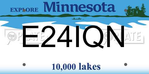 E24IQN Minnesota License Plate