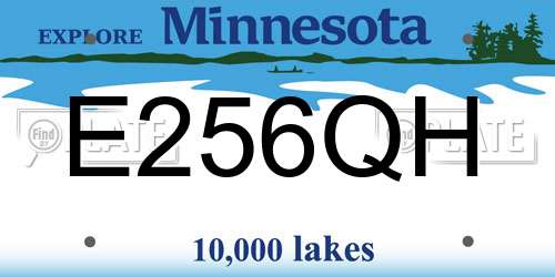 E256QH Minnesota License Plate