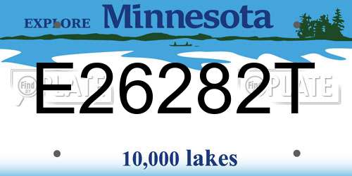 E26282T Minnesota License Plate