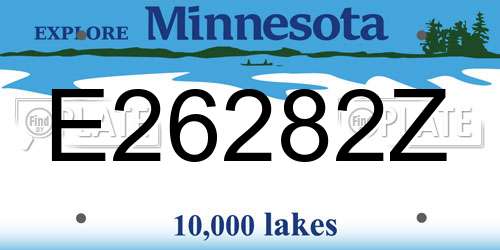 E26282Z Minnesota License Plate
