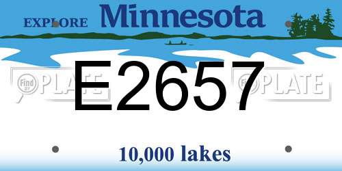 E2657 Minnesota License Plate