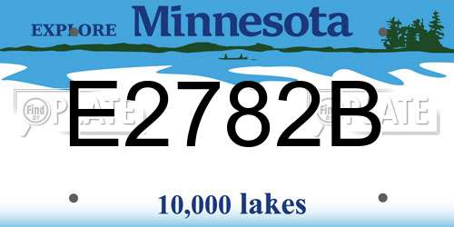 E2782B Minnesota License Plate