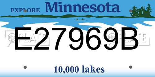 E27969B Minnesota License Plate