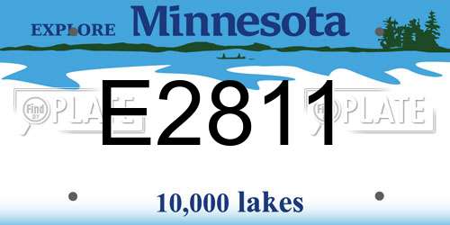 E2811 Minnesota License Plate