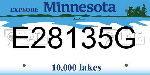 E28135G Minnesota License Plate