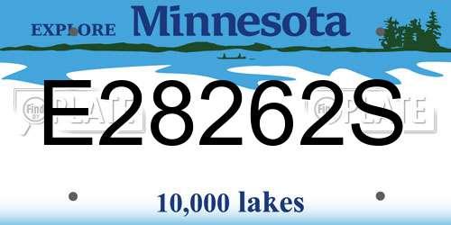 E28262S Minnesota License Plate