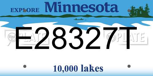 E28327T Minnesota License Plate
