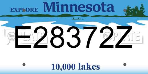 E28372Z Minnesota License Plate