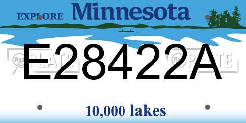 E28422A Minnesota License Plate