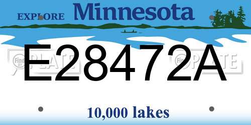 E28472A Minnesota License Plate