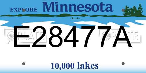 E28477A Minnesota License Plate