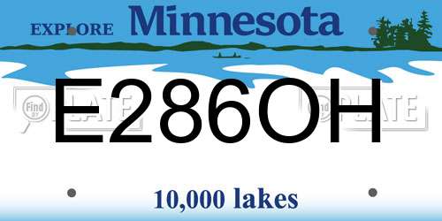 E286OH Minnesota License Plate