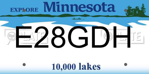 E28GDH Minnesota License Plate