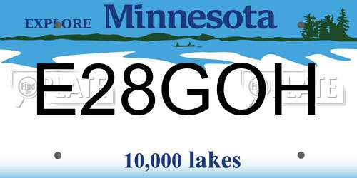 E28GOH Minnesota License Plate