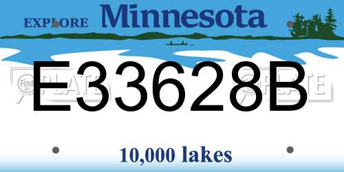 E33628B Minnesota License Plate
