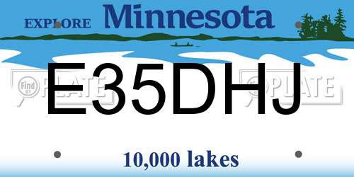 E35DHJ Minnesota License Plate