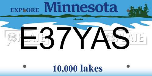 E37YAS Minnesota License Plate