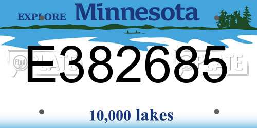 E382685 Minnesota License Plate