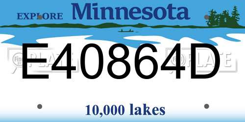 E40864D Minnesota License Plate