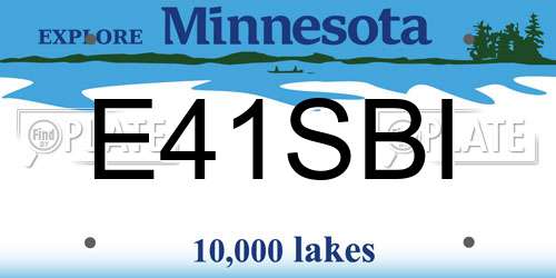 E41SBI Minnesota License Plate