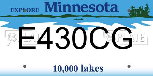 E430CG Minnesota License Plate